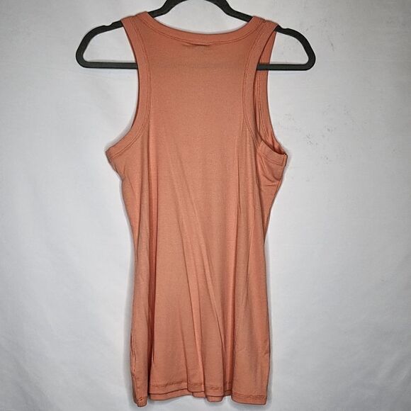 3X 22W 24W Torrid Peach Be Free Fitted Cotton Rib Tank Modal Crew Neck Mushroom - Picture 3 of 7